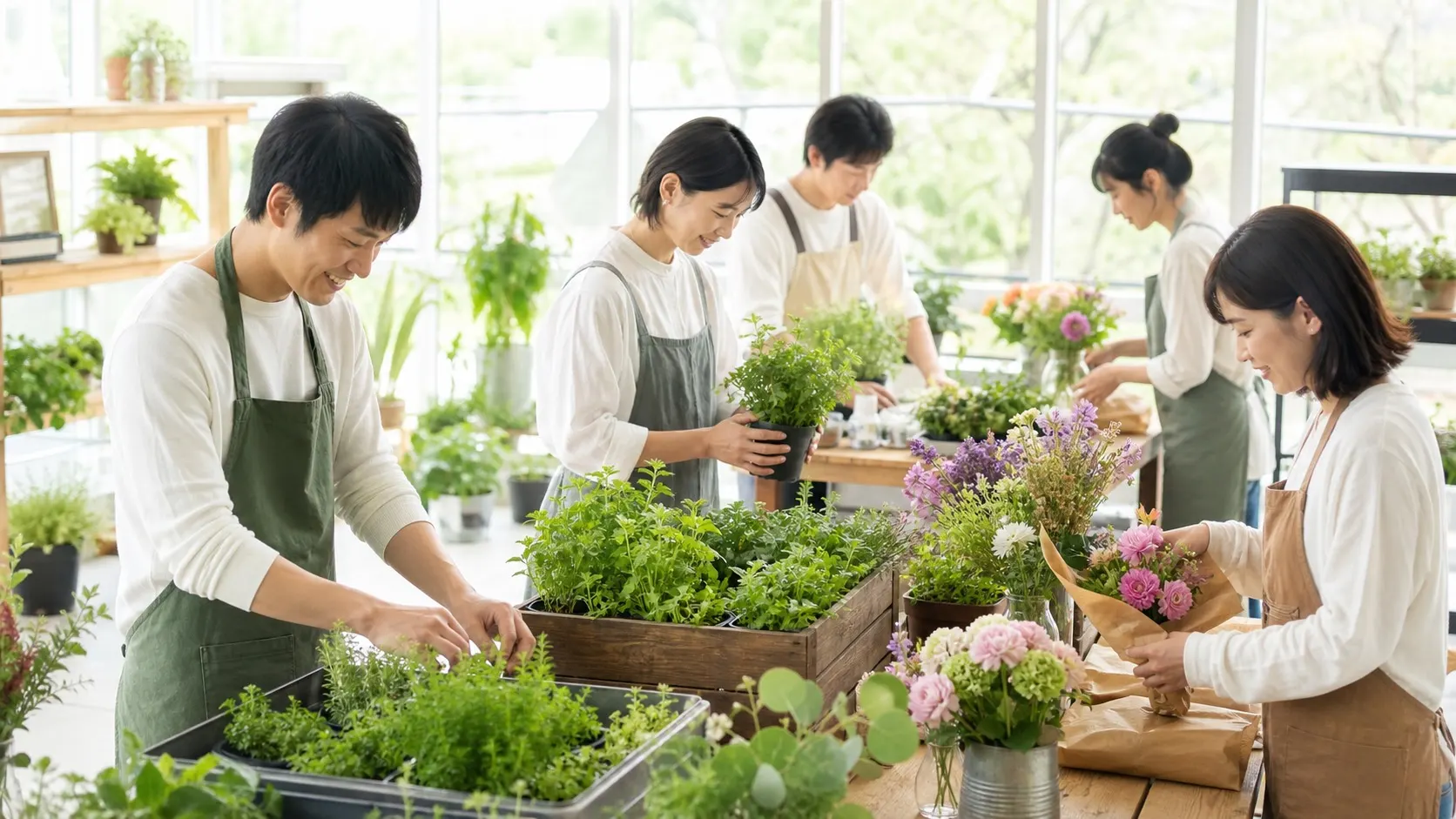 カフェ型B型事業所の制作例写真