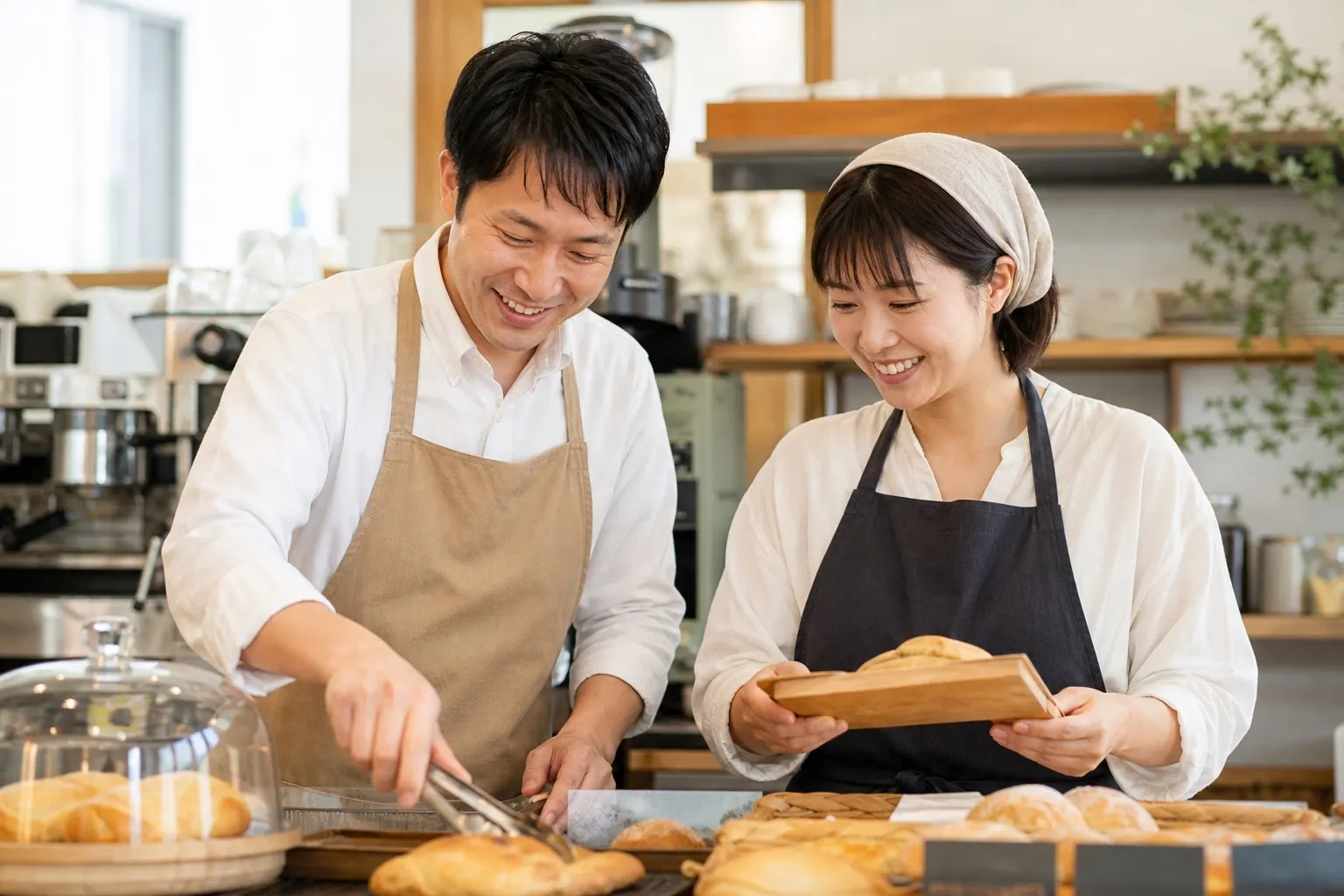 カフェで支援する管理者の写真